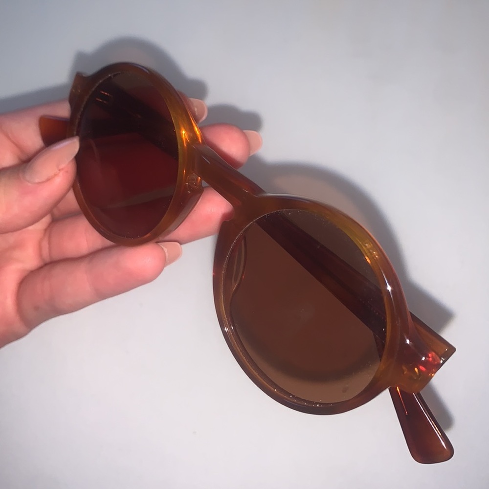 ORIGINAL VINTAGE POLO BY RALPH LAUREN Circle Brown Lens and Frame Sunglasses